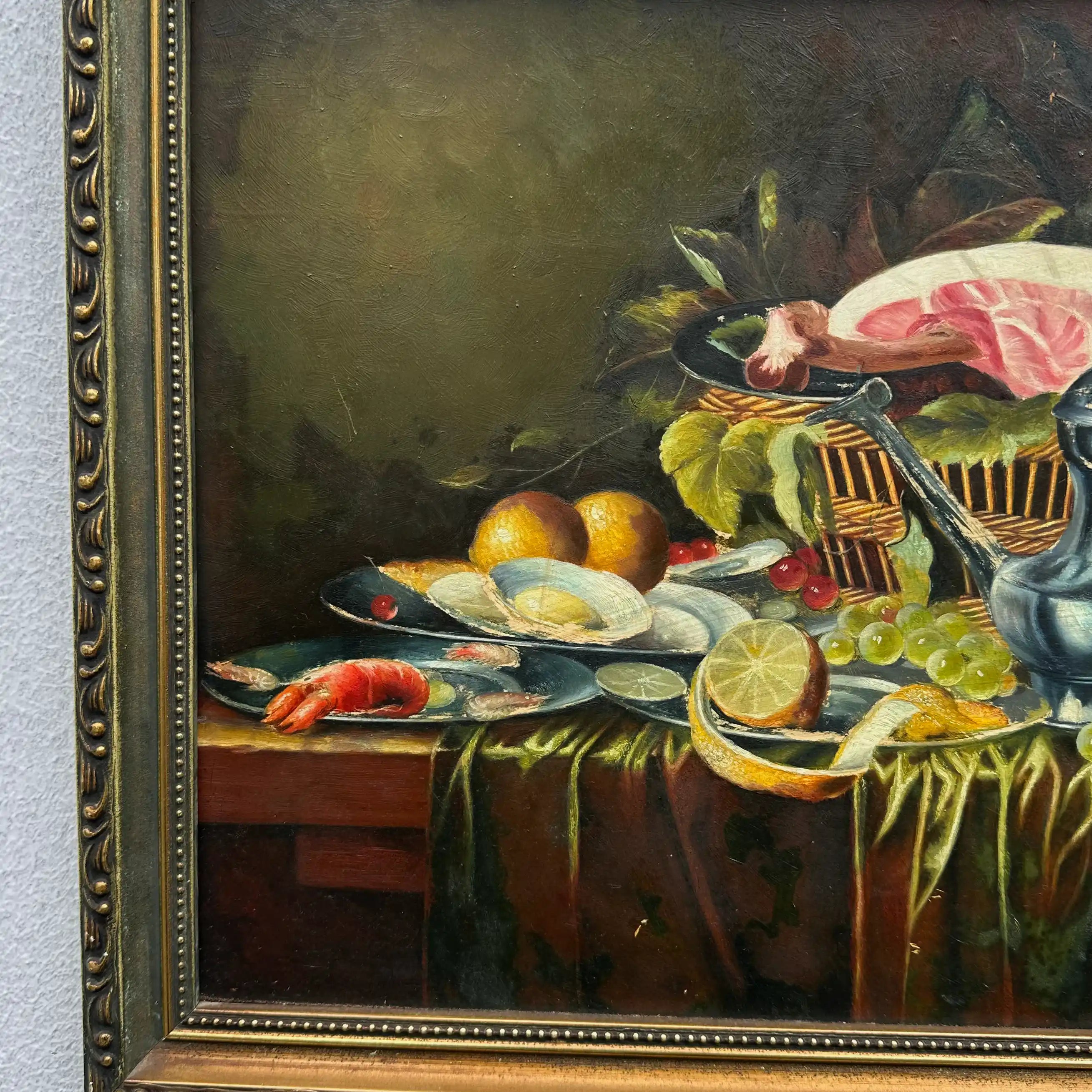 Vintage Still Life Hand-Painted Oil Painting | Mid-20th Century Artwork |  45x35cm - Vintage Oil Painting - Arden Gallery