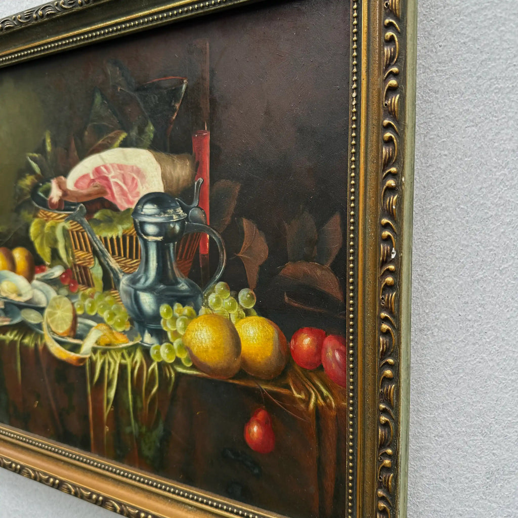 Vintage Still Life Hand-Painted Oil Painting | Mid-20th Century Artwork |  45x35cm - Vintage Oil Painting - Arden Gallery