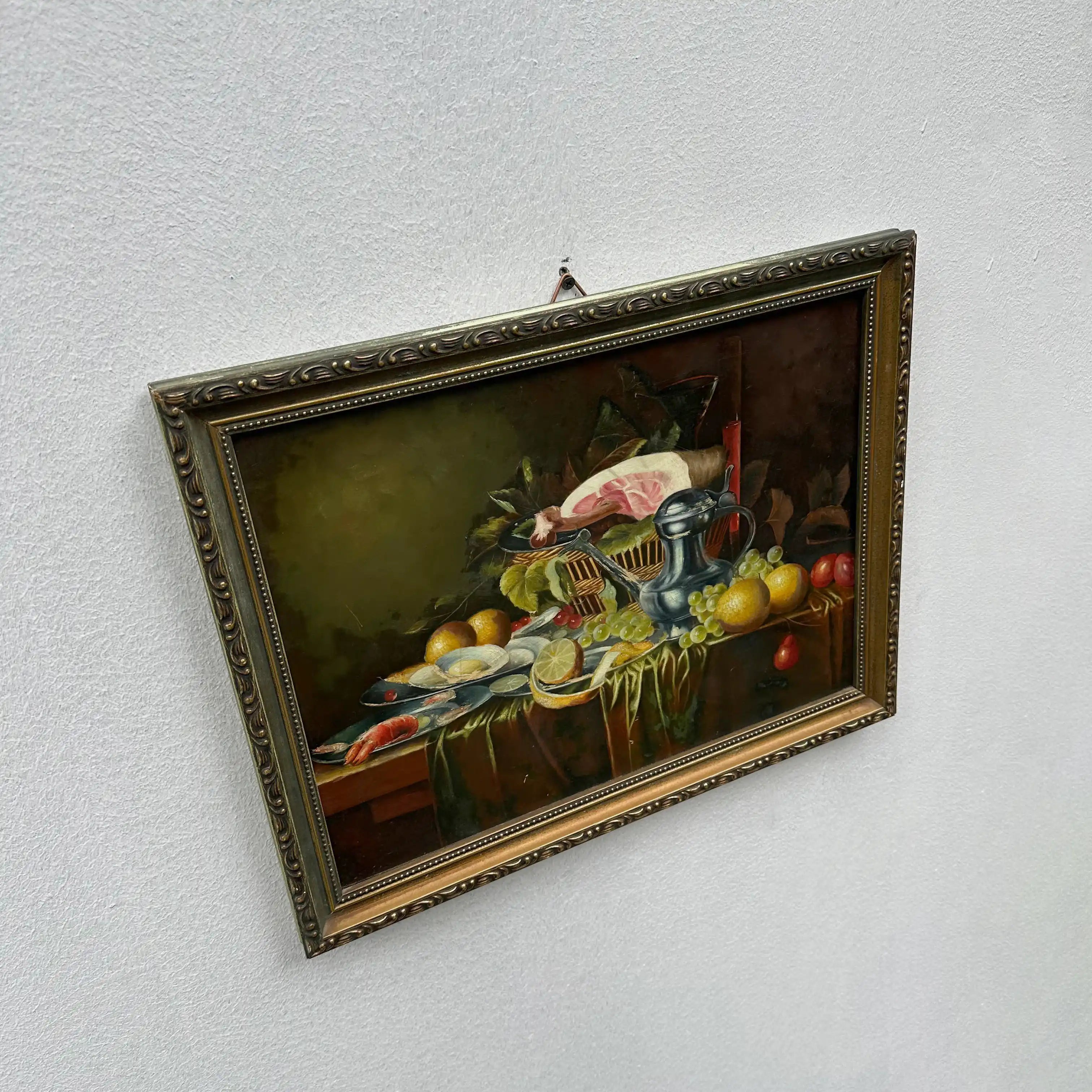 Vintage Still Life Hand-Painted Oil Painting | Mid-20th Century Artwork |  45x35cm - Vintage Oil Painting - Arden Gallery