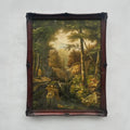 Vintage Woodland Landscape Painting, Hand Painted Forest Stream Artwork - Vintage Oil Painting - Arden Gallery