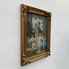 Warm Mother and Child Scene, European Vintage Portrait Art, Classical Figurative Oil Painting（15.0 × 18.9 in） - Vintage Oil Painting - Arden Gallery