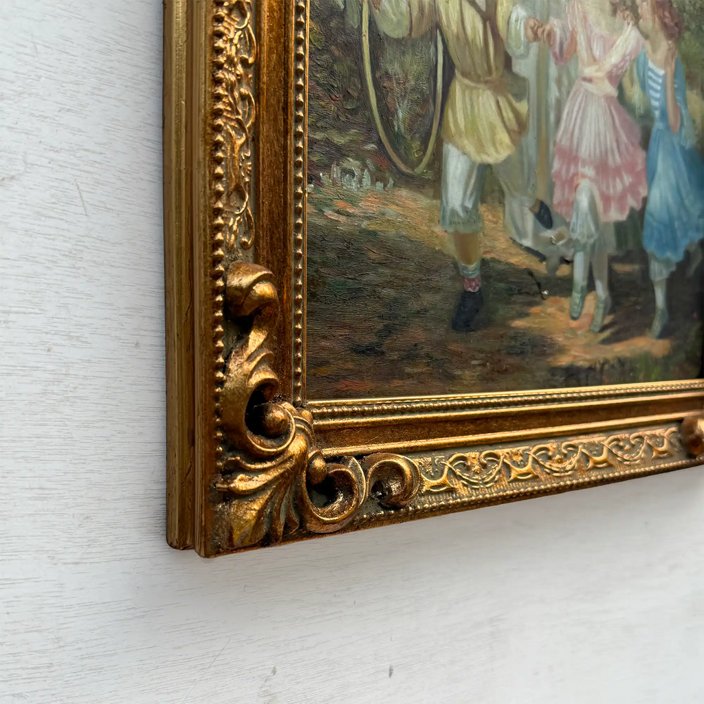 Warm Mother and Child Scene, European Vintage Portrait Art, Classical Figurative Oil Painting（15.0 × 18.9 in） - Vintage Oil Painting - Arden Gallery
