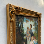 Warm Mother and Child Scene, European Vintage Portrait Art, Classical Figurative Oil Painting（15.0 × 18.9 in） - Vintage Oil Painting - Arden Gallery