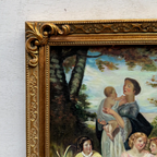Warm Mother and Child Scene, European Vintage Portrait Art, Classical Figurative Oil Painting（15.0 × 18.9 in） - Vintage Oil Painting - Arden Gallery
