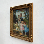 Warm Mother and Child Scene, European Vintage Portrait Art, Classical Figurative Oil Painting（15.0 × 18.9 in） - Vintage Oil Painting - Arden Gallery