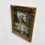 Warm Mother and Child Scene, European Vintage Portrait Art, Classical Figurative Oil Painting（15.0 × 18.9 in） - Vintage Oil Painting - Arden Gallery
