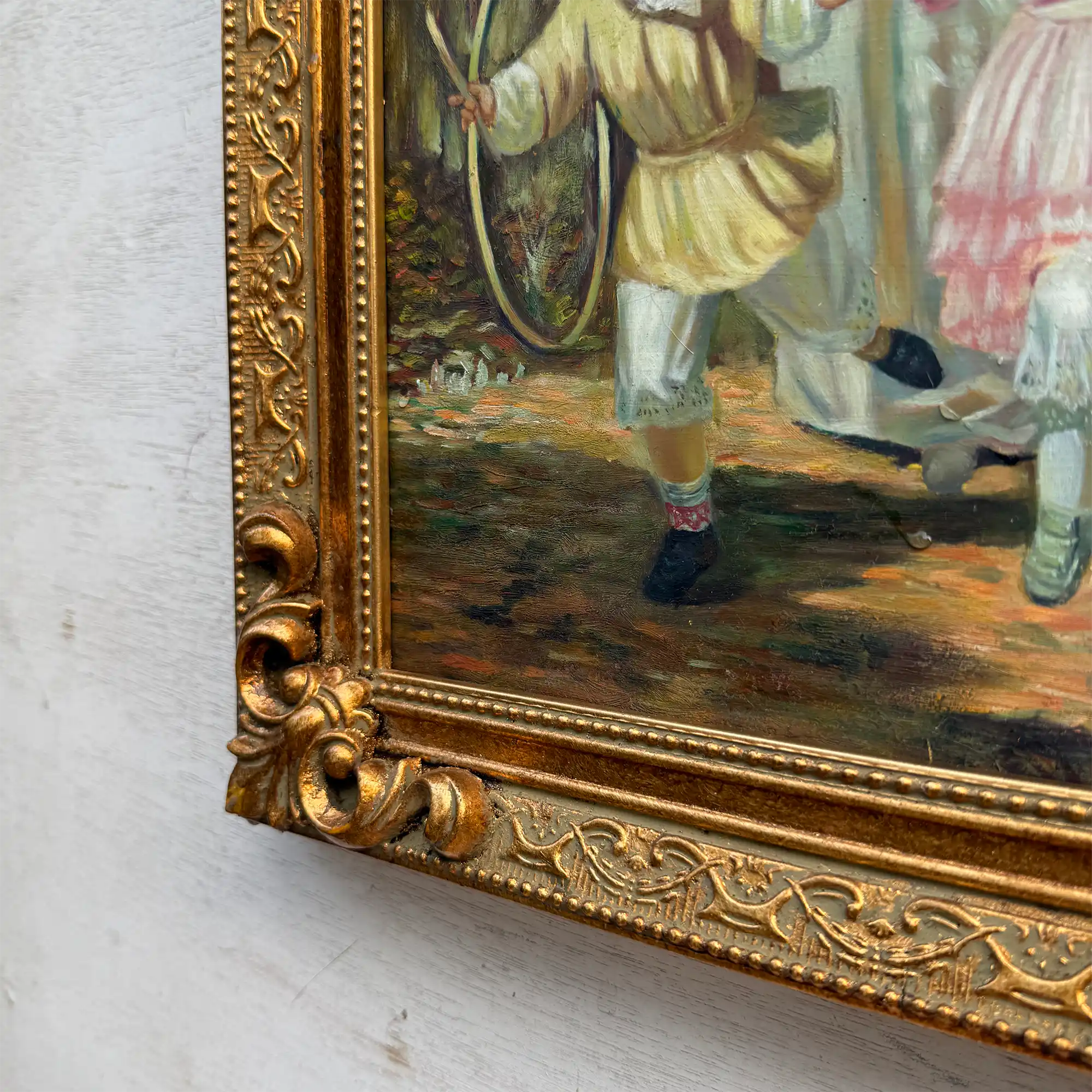Warm Mother and Child Scene, European Vintage Portrait Art, Classical Figurative Oil Painting（15.0 × 18.9 in） - Vintage Oil Painting - Arden Gallery