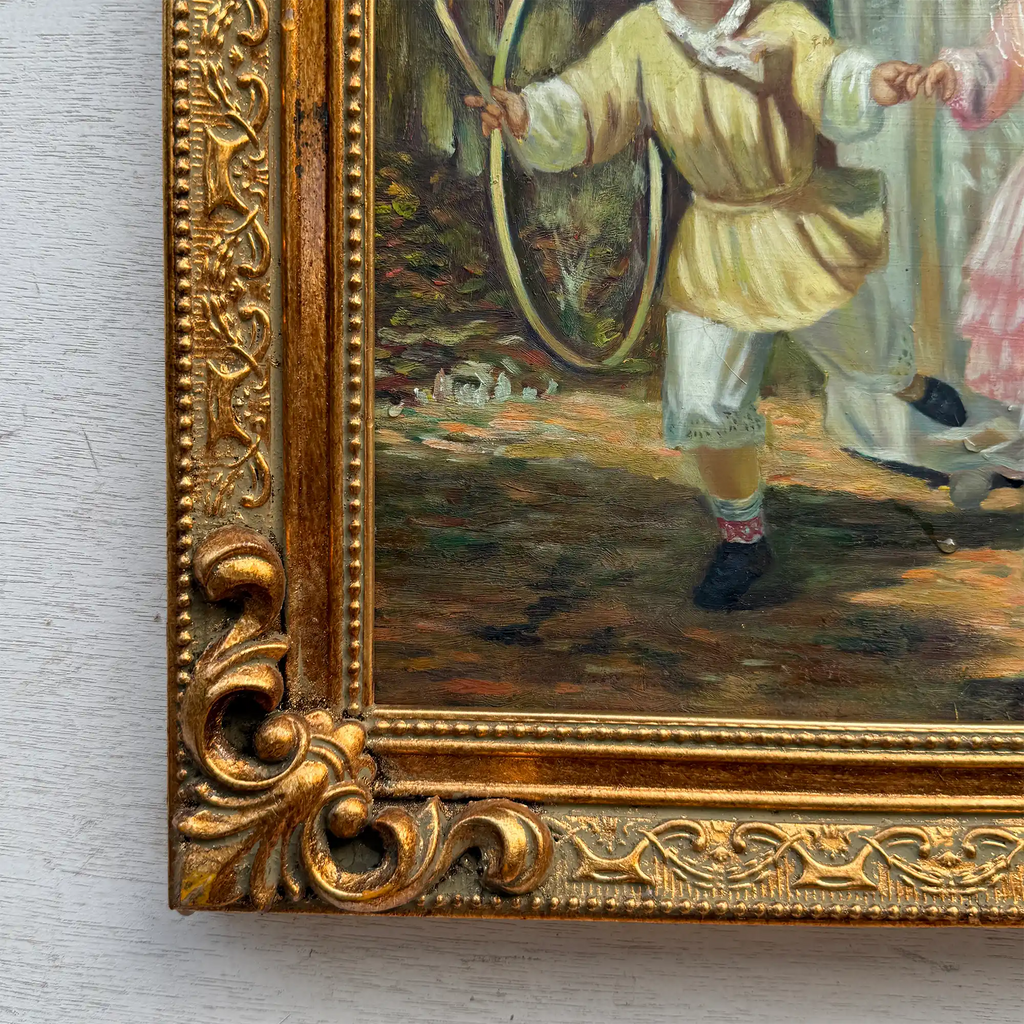 Warm Mother and Child Scene, European Vintage Portrait Art, Classical Figurative Oil Painting（15.0 × 18.9 in） - Vintage Oil Painting - Arden Gallery