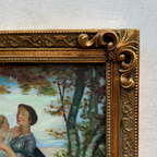 Warm Mother and Child Scene, European Vintage Portrait Art, Classical Figurative Oil Painting（15.0 × 18.9 in） - Vintage Oil Painting - Arden Gallery