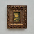 Woodland River at Dusk | Vintage Landscape Oil Painting | Bronze Frame | 11.8×13.8in - Vintage Oil Painting - Arden Gallery