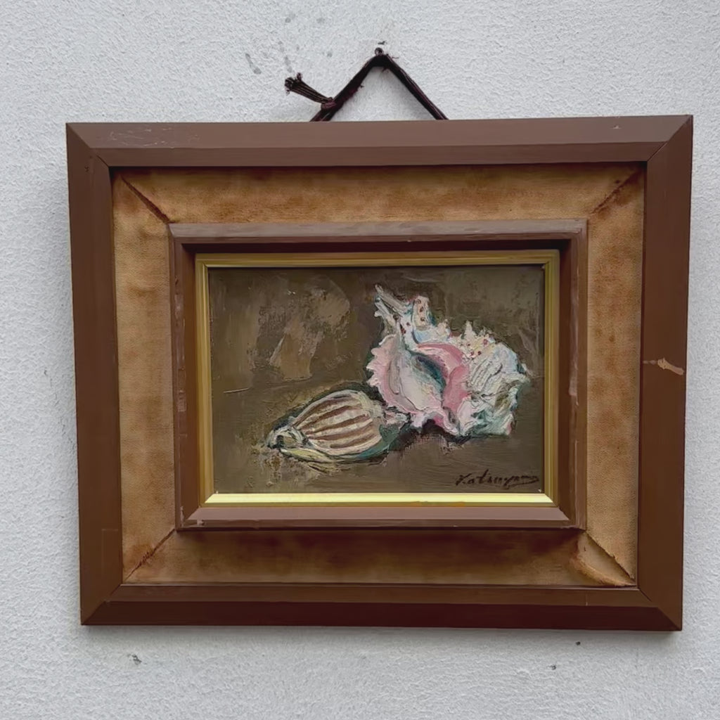 Hand-Painted Oil Painting – Original Artwork by Katsuyama, Period Original Frame Included